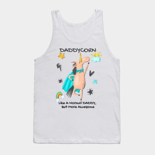 Daddycorn, Awesome Daddy Gift, Daddy Unicorn, Father's Day Gift, New Daddy, Unicorn Dad Tank Top